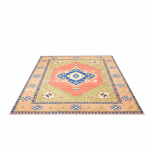 Alfombra Estampada de Estilo Vintage, Bohemia, Turca, Verde, Azul, Naranja, Alfombra Goblen - Product Image 2