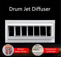 HVAC décoratif réglable évent en aluminium contrôle de la température moteur électrique tambour Jet diffuseur registre et grille