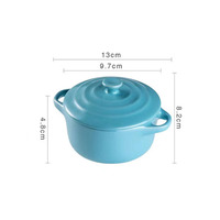 Mini Cocotte ronde à deux poignées avec couvercle Cocotte en céramique résistante à la chaleur