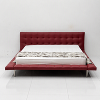 Lit double extra-large minimaliste italien, literie pour chambre à coucher