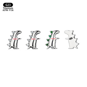 <b>Titanium</b> Animal Shape Ear <b>Studs</b> G23 ASTM F136 Piercing Jewelry For Cartilage And Lip - Product Image 5