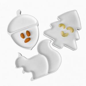 Assiette de Noël en silicone pour bébé, compartimentée, en forme d'écureuil, non toxique, pour l'alimentation - Product Image 1