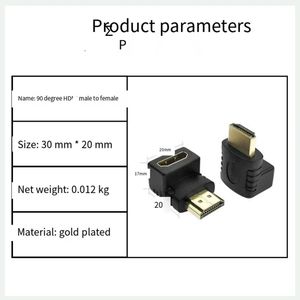 <span class=keywords><strong>Adaptateur</strong></span> de <span class=keywords><strong>coude</strong></span> standard plaqué or H DMI mâle à femelle 90 degrés à angle droit <span class=keywords><strong>adaptateur</strong></span> d'extension - Product Image 6