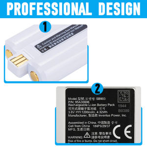 SB903 sostituzione della batteria per Shure SLX-D digitale modello serie SLXD1 SLXD2 SB903 SBC903 capacità di aggiornamento 3.6V 1200mAh - Product Image 3