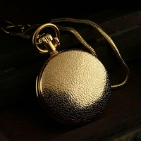 Montre de poche mécanique vintage pour homme, phase de lune, en cuivre véritable, à ressort nostalgique à l'ancienne