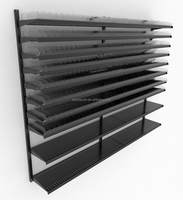 Passen Sie Holz verstellbare Lamellen wand Display Rack Zigarette Display Rack Schrank für Shop Bar Schrank Wohn möbel
