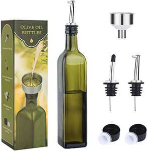 Garrafa de óleo de azeite, venda quente de garrafa de óleo quadrada, verde escura, 17oz 500ml, utensílios de cozinha, garrafa de vinagre - Product Image 5