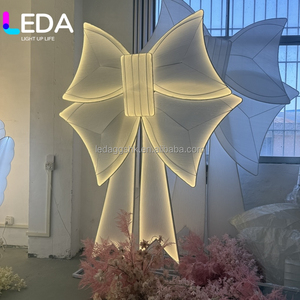 ฉากหลังงานแต่งงาน LEDA แบบโรแมนติก โครงโลหะรูปโบว์พร้อมไฟ LED สำหรับตกแต่งงานแต่งงาน - Product Image 1