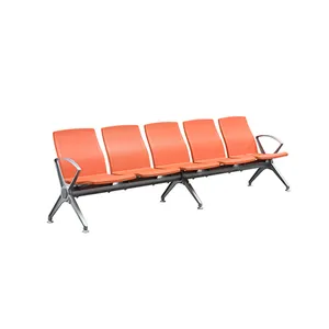 Chaise d'attente confortable en métal pu, nouveau Design, prix bas, pour projets d'aéroport, d'hôpital, de terminal, inclinable