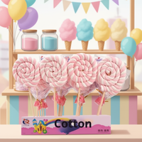 Grande sucette en guimauve 35g, bonbons multicolores en forme de dessin animé, collations pour enfants, cadeaux de la Saint-Valentin, vente en gros en sachet