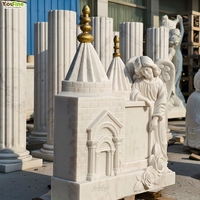 Pierre tombale en marbre blanc pour bébé, avec sculpture de château, pierre commémorative pour enfant, personnalisable, style européen, pour cimetière extérieur