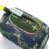 Enceinte Bluetooth portable Ppro2 LED Mini sans fil avec lumière RGB extérieure, son HIFI 3D, colonne de son stéréo, lecteur de musique pour la maison et les cadeaux