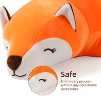 Greenmart-Oreiller de sommeil doux de grande taille, jouet en peluche de renard créatif pour fête, cadeau de poupée personnalisé pour filles, jouets en peluche bas