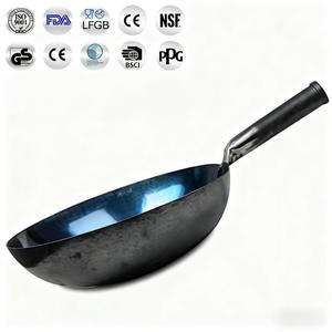 Trung Quốc truyền thống gang không dính chảo tay búa chiên chảo mà không gỉ sắt chảo với tay cầm bằng gỗ - Product Image 3