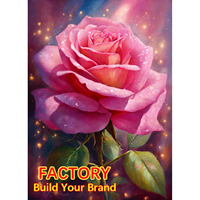 DIY Diamant Peinture Rose Image Strass Diamant Mosaïque Fleur Ciel Étoilé Art Décoration Murale