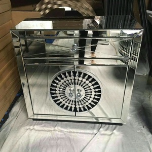 Modern Dining Room Furniture Crystal <strong>Mirrored</strong> <strong>Sideboard</strong> With 4 Doors - Product Image 5