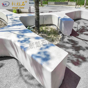 New Magic Stone Y-Shaped Combination Bench GRC Concrete Tree Pit Seat Modern Design Outdoor Patio Benches - Product Image 1