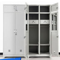 Armoire à 2 portes en acier avec étiquette personnalisée, casier de gym, armoire de rangement métallique, casier en acier