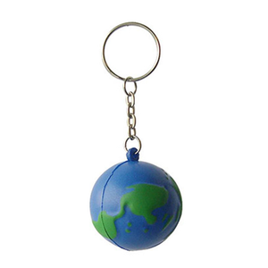 PU Trái Đất căng thẳng bóng với Keychain Globe căng thẳng thuốc giảm Keyring - Product Image 2