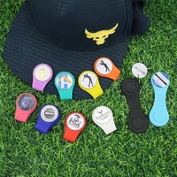 Clip magnétique pour chapeau de golf en silicone 25 mm avec logo imprimé, accessoires de production de marqueurs de balle
