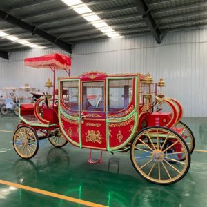 Carruaje Real Turístico con Caballos, Estilo Europeo, para Bodas, Doble Función, Eléctrico, en Venta - Product Image 3