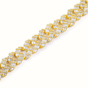 Cadena Cubana de Plata de Ley 925 de 20 Pulgadas con Circonita Cúbica - Product Image 6