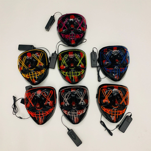 Máscara LED de Halloween Personalizada con Forma de <span class=keywords><strong>V</strong></span>, de Terror, con Rostro de Fantasma, para Baile, con Luz Fría Negra, para Fiestas y Accesorios Divertidos - Product Image 4