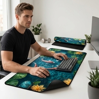 Tapis de souris de jeu en caoutchouc naturel personnalisé de 3 mm - Antidérapant, facile à nettoyer, imperméable, carré, multi-tailles, pour bureau, en stock