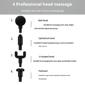 Mejor Pistola de Masaje Fascial Profesional 2025, Máquina Eléctrica de Masaje Corporal con <span class=keywords><strong>4</strong></span> Cabezales, Vibración Profunda de Tejidos, Masaje Muscular Inteligente Recargable - Product Image 4