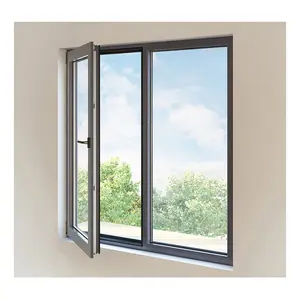 Hihaus Large Insulated Energy Efficient Aluminum Double Glass Casement Window