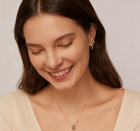 Collar con colgante de circonita cilíndrico, elegante, chapado en cobre, pulido, joyería informal para vacaciones