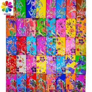 Sarung Batik Cetak Blok Murah Grosir Indonesia 100% Kain Pongee Poliester Super Flower Garments Cantik Buatan Tangan untuk Pria