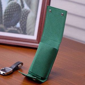 Portable Green High-End Leather Luxury <b>Watch</b> Storage <b>Case</b> Custom <b>Watch</b> Organizer <b>Case</b> Travel Leather Pouch for <b>Watch</b> - Product Image 3