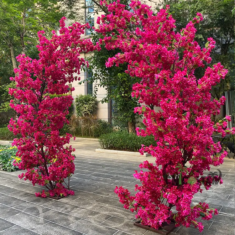 Arbres à fleurs de bougainvilliers artificiels en arc de haute qualité pour la décoration de mariage