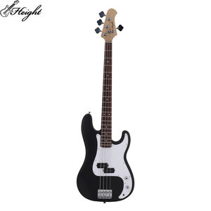 Petit lot de guitare électrique basse 4 cordes PB personnalisée série de hauteur noire mate - Product Image 5