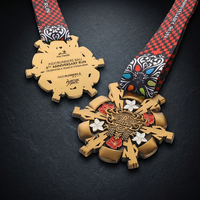 Vente en gros Musculation Powerlifting Sublimation Pas Cher Laser Graveur Médaille Football Trophées Et Médailles Sports