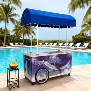 REALLY Electric Fiberglass Ice Cream Tricycle Cart with Brushless Motor and Lithium Battery for Bike Food Service - Product Image 6