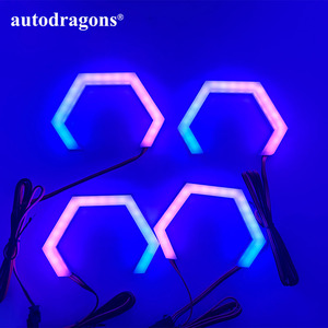 ดวงตาแองเจิล Hex Halo หลากสี70มม. 80มม. 86มม. 90มม. วงแหวน x รัศมี RGB ไล่ล่าพร้อมไฟเลี้ยว - Product Image 5