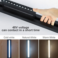 Système d'éclairage sur rail magnétique intelligent à LED DC48V Tuya App, spots magnétiques modernes à montage en surface, rail linéaire magnétique