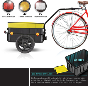Carro de mano de carga <span class=keywords><strong>para</strong></span> remolque de <span class=keywords><strong>bicicleta</strong></span>, barra de acoplamiento <span class=keywords><strong>para</strong></span> transporte de bicicletas, <span class=keywords><strong>caja</strong></span> de transporte - Product Image 5