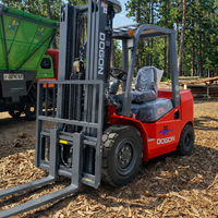 Chariot élévateur diesel 3T 5 tonnes 7 tonnes à pneus pleins avec déplacement latéral, moteur japonais Isuzu Nissan, certifié CE EPA, avec positionneur de fourches