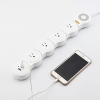 Multiprise USB rotative créative standard américaine 345 bits avec bloc de terminaison enfichable 15A