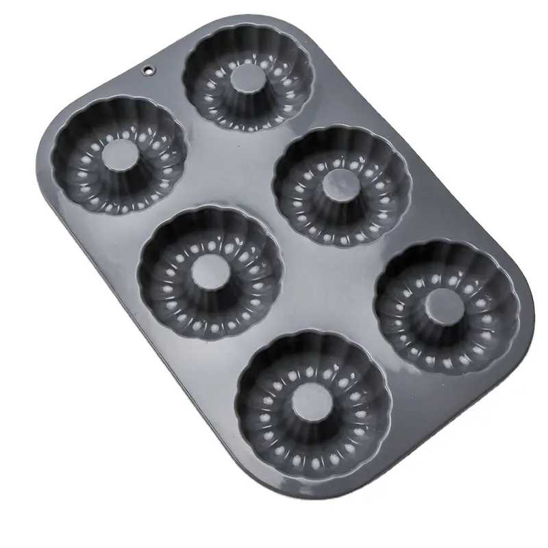 Molde de silicona para hornear pasteles, 6 agujeros, bandeja de silicona, molde con agujero colgante, utensilios de cocina de silicona