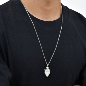 <span class=keywords><strong>Mc592</strong></span> Bán Buôn Tối Giản Thép Không Gỉ Hộp Chuỗi Vòng Cổ Zircon Chữ Thập Thanh Kiếm Lá Chắn Mặt Dây Chuyền Vòng Cổ Hip Hop Hợp Thời Trang Đồ Trang Sức - Product Image 4