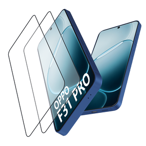เคสโทรศัพท์สุดหรู9H 2.5D แบนคมชัดระดับ HD ขอบผ้าไหมป้องกันรอยขีดข่วนฟิล์มป้องกันหน้าจอกระจกนิรภัยสำหรับ <span class=keywords><strong>OPPO</strong></span> F31 Pro - Product Image 1