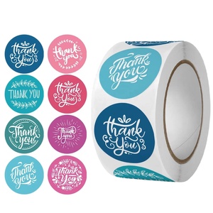 Customized <strong>Custom</strong> <strong>Printing</strong> Logo Round Adhesive <strong>Label</strong> Gloss Matte Vinyl Aesthetic Small Business Thank You Stickers - Product Image 4