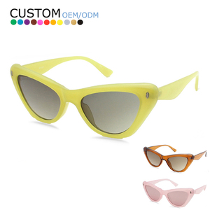 Fashion Cat Eye Women Small Triangle Sunglasses Recycled Material UV400 Custom Logo <b>Shades</b> <b>Sun</b> Glasses - Product Image 1