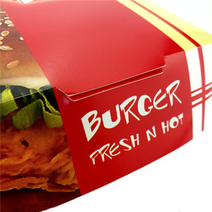 2000ชิ้นปริมาณต่ำโลโก้ที่กำหนดเองพิมพ์กระดาษบรรจุภัณฑ์เบอร์เกอร์แฮมเบอร์เกอร์กล่อง - Product Image 4