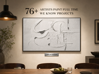 Weiß-Graues Kalligrafie-Pinselstrich-Gitter 3D-Relief Gips Abstrakte Wandkunst Schwarzer Rahmen Hotel Kunstgalerie Statement-Wand Maßanfertigung