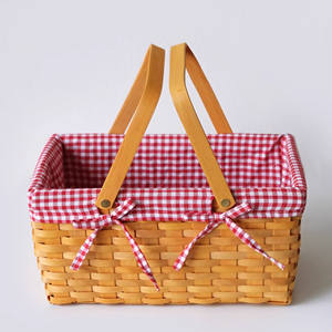 Offre Spéciale écologique multifonction Nylon tissu tissé à la main Camping en plein air pique-nique panier boîtes de rangement Vintage boîte-cadeau - Product Image 4